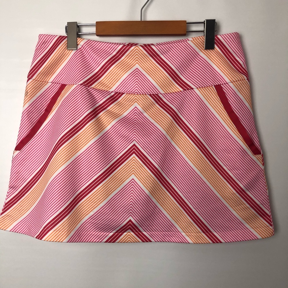 ADIDAS Golf Clima Cool Striped Pattern Skort Sz M